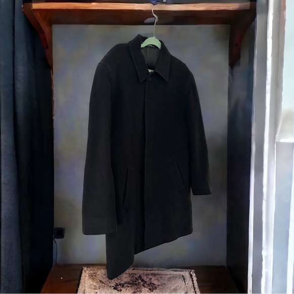 Neiman Marcus made in Italy SZ 42 Cashmere Blend Peacoat - Picture 2 of 12